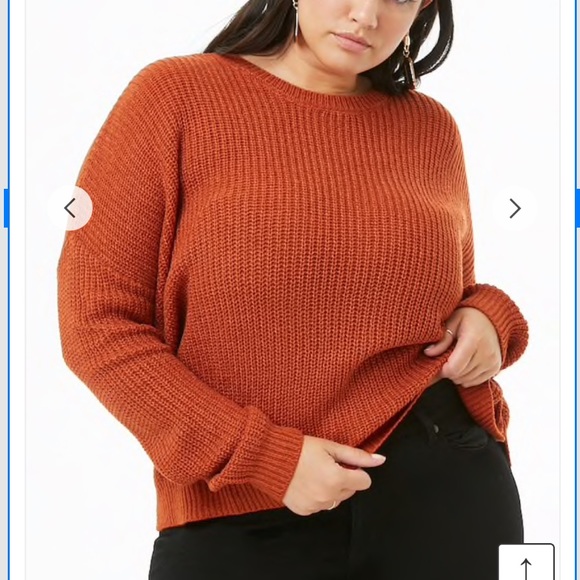 Plus Size Ribbed Round Neck Sweater - Picture 2 of 4